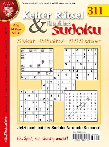 Zeitschrift Rätselblock Sudoku Abo